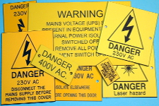 medium size picture of warning labels